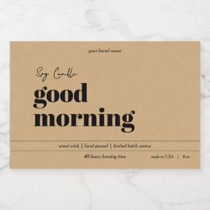 Ontwerp van productlabel kaarsen voedselcontainer etiket