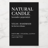 Ontwerp van productlabel kaarsen voedselcontainer etiket (Enkel label)