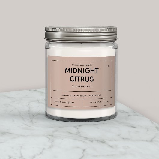 Ontwerp van productlabel kaarsen voedselcontainer etiket