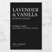 Ontwerp van productlabel kaarsen voedselcontainer etiket (Enkel label)