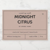 Ontwerp van productlabel kaarsen voedselcontainer etiket (Enkel label)