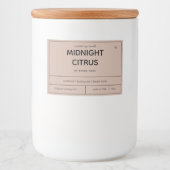 Ontwerp van productlabel kaarsen voedselcontainer etiket (Voorkant)