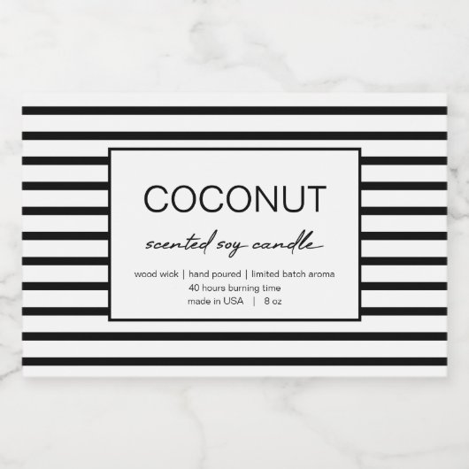 Ontwerp van productlabel voor kaarsen voedselcontainer etiket (Enkel label)