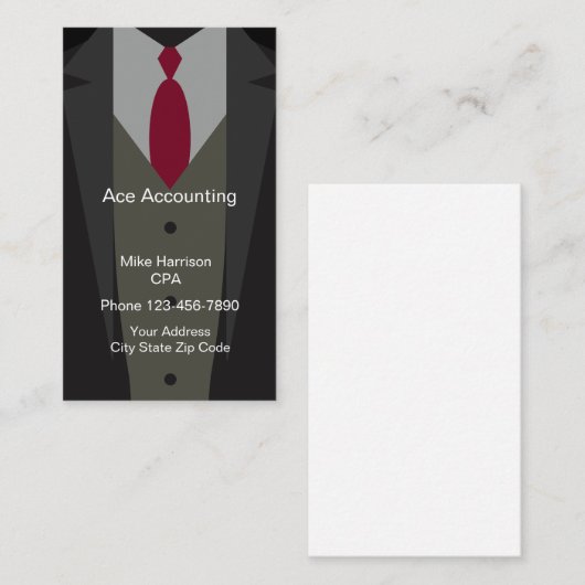 Ontwerp van professionele accountant visitekaartje (Voorkant / Achterkant)
