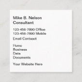 Ontwerp van professionele beveiligingsservices vierkante visitekaartje (Achterkant)