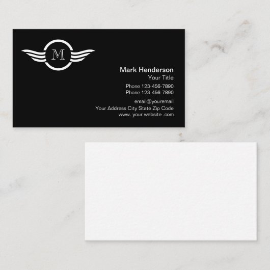 Ontwerp van professionele monogram Logo Visitekaartje (Voorkant / Achterkant)