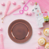 Ontwerp van randfaux, koper/roos goud papieren bordje (Feest)