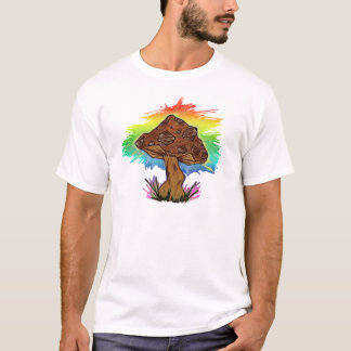 Ontwerp van regenboogpaddenstoel t-shirt