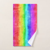 Ontwerp van regenboogstrips voor waterverf bad handdoek (Handdoek)