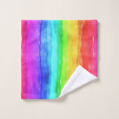 Ontwerp van regenboogstrips voor waterverf bad handdoek (Wasdoekje)