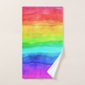 Ontwerp van regenboogstrips voor waterverf bad handdoek (Handdoek)