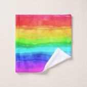 Ontwerp van regenboogstrips voor waterverf bad handdoek (Wasdoekje)