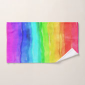 Ontwerp van regenboogstrips voor waterverf bad handdoek (Handdoek)