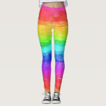 Ontwerp van regenboogstrips voor waterverf leggings<br><div class="desc">Horizontale Waterverf Regenboogstrips OntwerpLeggings</div>