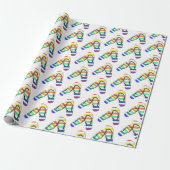 ontwerp van regenboogteenslippers cadeaupapier (Uitgerold)