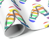 ontwerp van regenboogteenslippers cadeaupapier (Rol Hoek)