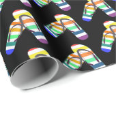 ontwerp van regenboogteenslippers cadeaupapier (Rol Hoek)