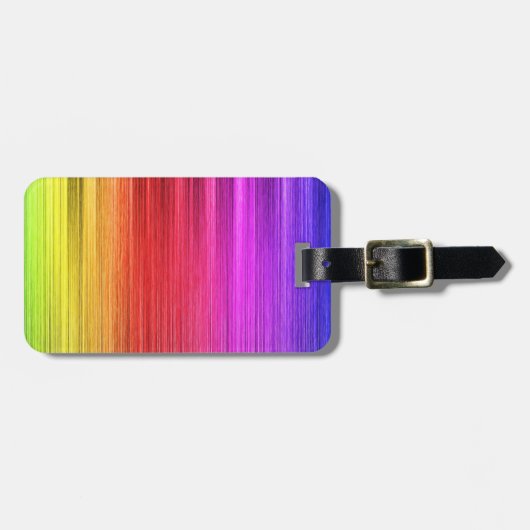 Ontwerp van regenboogverlichting bagagelabel (Voorkant horizontaal)