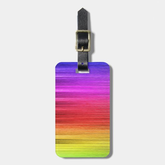 Ontwerp van regenboogverlichting bagagelabel (Voorkant verticaal)