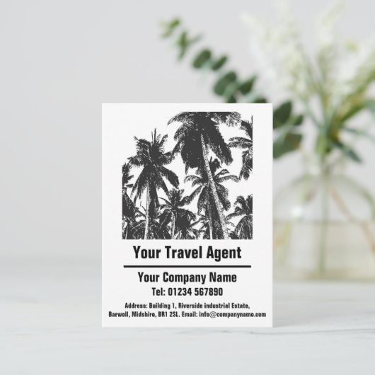 Ontwerp van reisagent om te personaliseren briefkaart (Staand voorkant)