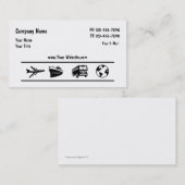 Ontwerp van reisagent visitekaartje (Voorkant / Achterkant)