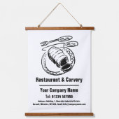 Ontwerp van restaurant- en Carvery-Cartoon Hangend Wandkleed (Voorkant)