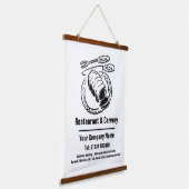 Ontwerp van restaurant- en Carvery-Cartoon Hangend Wandkleed (Gebogen)