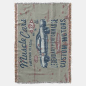 Ontwerp van Retro-autobus Deken (Voorkant Verticaal)