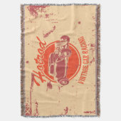 Ontwerp van Retro-autobus Deken (Voorkant Verticaal)