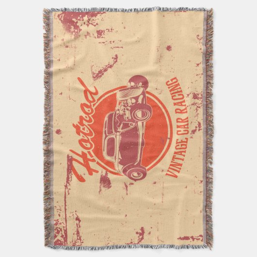 Ontwerp van Retro-autobus Deken (Voorkant Verticaal)