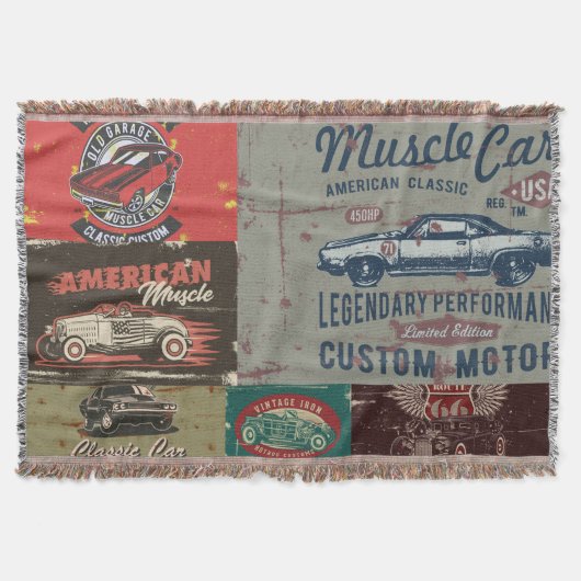 Ontwerp van Retro-autobus Deken (Voorkant)