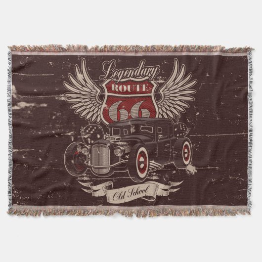 Ontwerp van Retro-autobus Deken (Voorkant)