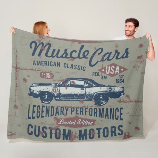 Ontwerp van Retro-autobus Fleece Deken (In situ)