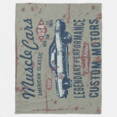 Ontwerp van Retro-autobus Fleece Deken (Voorkant)