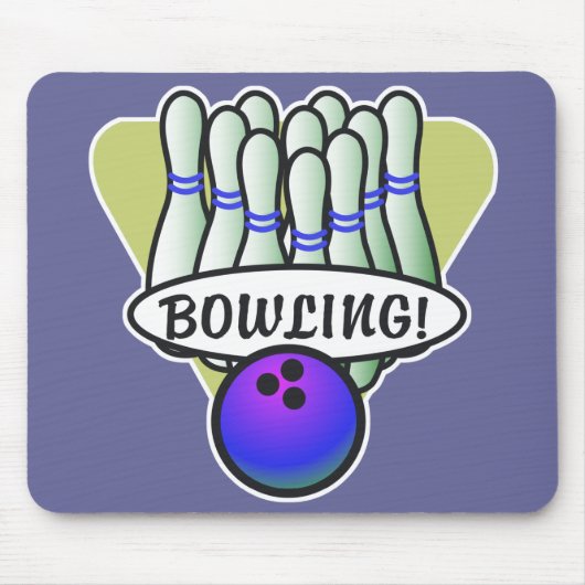 ontwerp van retro bowling muismat (Voorkant)