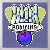 ontwerp van retro bowling poster (Voorkant)