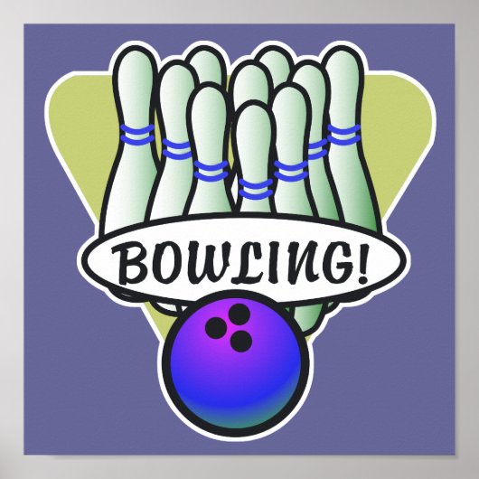 ontwerp van retro bowling poster (Voorkant)