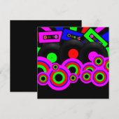 Ontwerp van Retro Party Kaart (Voorkant / Achterkant)