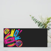 Ontwerp van Retro Party Kaart (Staand voorkant)