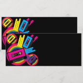 Ontwerp van Retro Party Kaart (Voorkant / Achterkant)