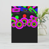 Ontwerp van Retro Party Kaart (Staand voorkant)