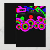 Ontwerp van Retro Party Kaart (Voorkant / Achterkant)