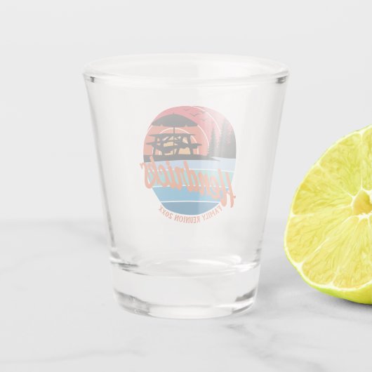 Ontwerp van reünie van de Retro-reeks Shot Glas (Achterkant)