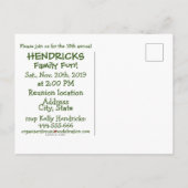 Ontwerp van reünie van familiefiguren uitnodiging briefkaart (Achterkant)