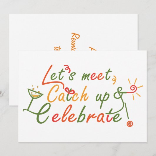 Ontwerp van reüniekaart kaart (Voorkant / Achterkant)