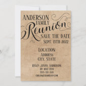 Ontwerp van reüniekaart kaart (Voorkant)