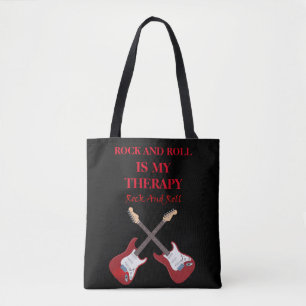 Ontwerp van rock- en roll-therapie tote bag