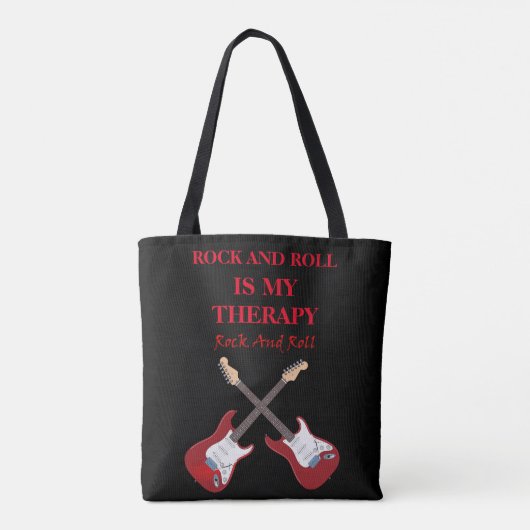 Ontwerp van rock- en roll-therapie tote bag (Achterkant)