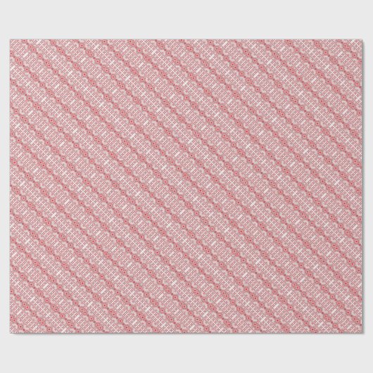 Ontwerp van rode decoratieve oekraïense patronen cadeaupapier (Vlak)