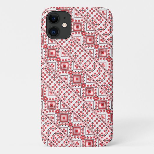 Ontwerp van rode decoratieve oekraïense patronen Case-Mate iPhone case (Achterkant)